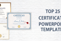 Top 25 Certificates Powerpoint Templates Usedinstitutes With Professional Award Certificate Template Powerpoint