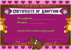 Toy Adoption Certificate Template : 13+ Free Word Templates For Toy Adoption Certificate Template
