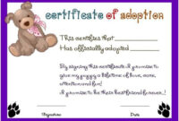Toy Adoption Certificate Template : 13+ Free Word Templates Within Toy Adoption Certificate Template