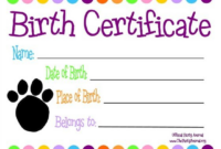 Toy Adoption Certificate Template (3) Templates Example Intended For Printable Toy Adoption Certificate Template