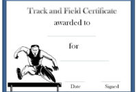 Track And Field Award Certificate | Certificate Templates In 11+ Track And Field Certificate Templates Free