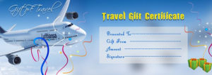 Travel Gift Voucher Certificate Template | Free Gift With Professional Free Travel Gift Certificate Template