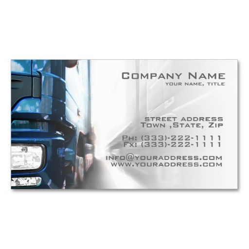Truck Transportation &amp; Logistics Business Card | Free Pertaining To Transport Business Cards Templates Free