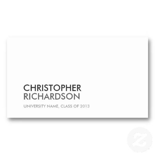 University/College Student White Business Card | Zazzle Pertaining To 11+ Student Business Card Template