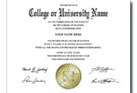 University Graduation Certificate Template (5) Templates Within College Graduation Certificate Template