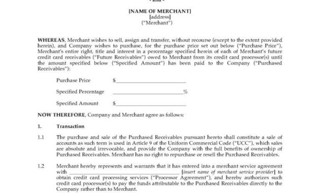 Usa Merchant Cash Advance Agreement For Corporate Credit Intended For Corporate Credit Card Agreement Template