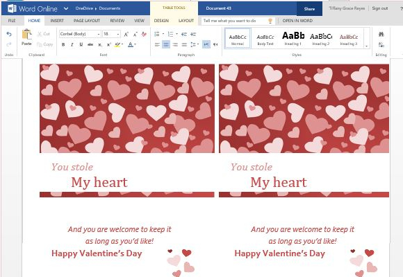 Valentine Cards Maker Template For Word Online Pertaining To Valentine Card Template Word