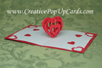Valentine'S Day Pop Up Card Tutorial: 3D Heart Within Best Twisting Hearts Pop Up Card Template