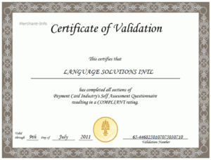 Validation Certificate Template In 2020 | Certificate With Validation Certificate Template