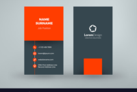 Vertical Double Sided Business Card Template In Double Sided In Double Sided Business Card Template Illustrator