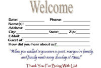 Visitor Card Template You Can Customize | Church Visitor Intended For Church Visitor Card Template
