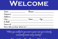 Visitor Card Template You Can Customize Intended For Church Visitor Card Template