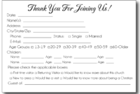Visitor Card Templates For Pews | Church Brochures, Contact In Church Visitor Card Template