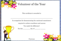 Volunteer Of The Year Certificate Template (4) Templates Pertaining To Volunteer Of The Year Certificate Template