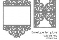 Wedding Invitation Pattern Card Template Lace Folds Studio For Quality Silhouette Cameo Card Templates