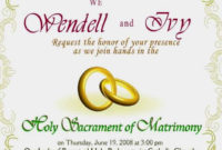 Wedding Invitations Template | Wedding Invitation Templates With Regard To Church Wedding Invitation Card Template