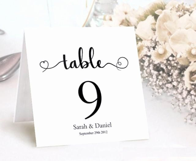Wedding Name Card Template Fresh Table Numbers Printable Within Table Number Cards Template