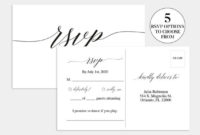 Wedding Rsvp Card | Wedding Rsvp Template | Wedding Rsvp Postcard | Printable Response Card Template | Printable Wedding Reply Card Intended For Template For Rsvp Cards For Wedding