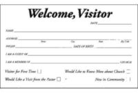 Welcome, Visitor Pew Cards, 50 | Church, Church Visitor For Free Church Visitor Card Template