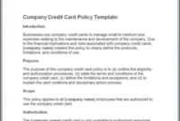What Is A Company Credit Card Policy? [With Free Template] Inside 11+ Company Credit Card Policy Template