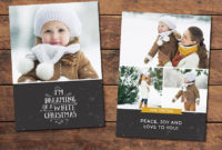 White Christmas Card Template | Photographypla Throughout Holiday Card Templates For Photographers