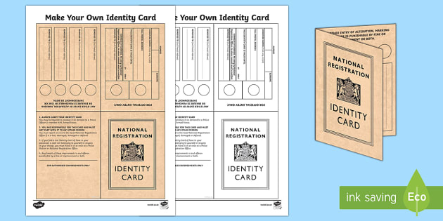 Ww2 Identity Card Ks2 Resources (Teacher Made) Inside World War 2 Identity Card Template