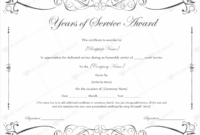Years Of Service Award 02 Word Layouts | Certificate Of For Best Long Service Certificate Template Sample