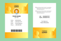 Yellow Id Card Template Download Free Vectors, Clipart With Regard To Company Id Card Design Template