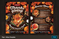 14+ Best Free Thanksgiving Menu Templates In Psd & Ai Format with Stunning Thanksgiving Menu Template Printable
