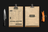 22+ Vintage Restaurant Menu Design Templates - Psd, Ai, Pages | Examples throughout Menu Template For Pages