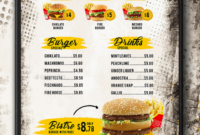 25+ Burger Menu Designs & Templates – Psd, Indesign, Illustrator | Free in Menu Board Design Templates Free
