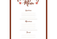 9 Best Thanksgiving Menu Card Printable Templates – Printablee with regard to Thanksgiving Day Menu Template