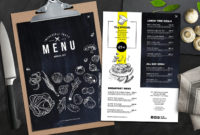 A4 Food Menu Templates For Restaurants In Psd, Ai & Vector – Brandpacks intended for Simple Diner Menu Template