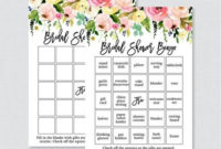 Amazing Blank Bridal Shower Bingo Template