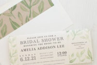 Amazing Blank Bridal Shower Invitations Templates