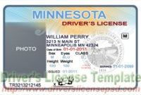 Amazing Blank Drivers License Template