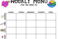 Amazing Blank Meal Plan Template