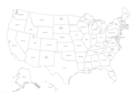 Amazing Blank Template Of The United States