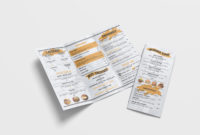 Attractive Cafe Menu Bi-Fold Brochure Design Template - 99Effects with Bi Fold Menu Template