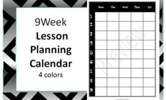 Awesome Blank Activity Calendar Template