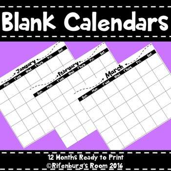 Awesome Blank Calender Template