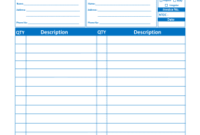 Awesome Blank Checklist Template Pdf
