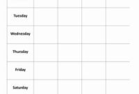 Awesome Blank Meal Plan Template