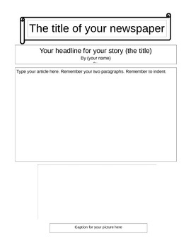 Awesome Blank Newspaper Template For Word