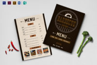 Bbq Menu Design Template In Psd, Word, Publisher, Illustrator, Indesign pertaining to Menu Templates For Publisher