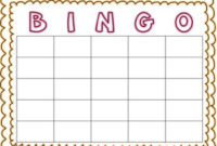 Best Blank Bingo Template Pdf
