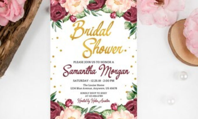 Best Blank Bridal Shower Invitations Templates