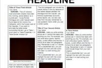 Best Blank Newspaper Template For Word
