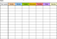 Best Blank Revision Timetable Template