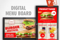 Burger Festival - Digital Signage Animated Powerpoint Template pertaining to Professional Digital Menu Board Templates